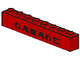 P-No: 3008p03  Name: Brick, Decorated 1 x 8 with Black 'Garage' Text Pattern