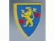 P-No: 3846pb01  Name: Shield Triangular with Lion Standing Yellow, and 2 Red Hearts (Sticker)