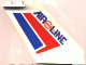 P-No: 4867pb05  Name: Tail Wedge with Air Line Globe Logo and Red/Blue Stripes Pattern
