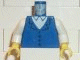 P-No: 973pb109c01  Name: Torso Town Vest with Buttons, White Shirt and Collar (1592 patron) / White Arms / Yellow Hands